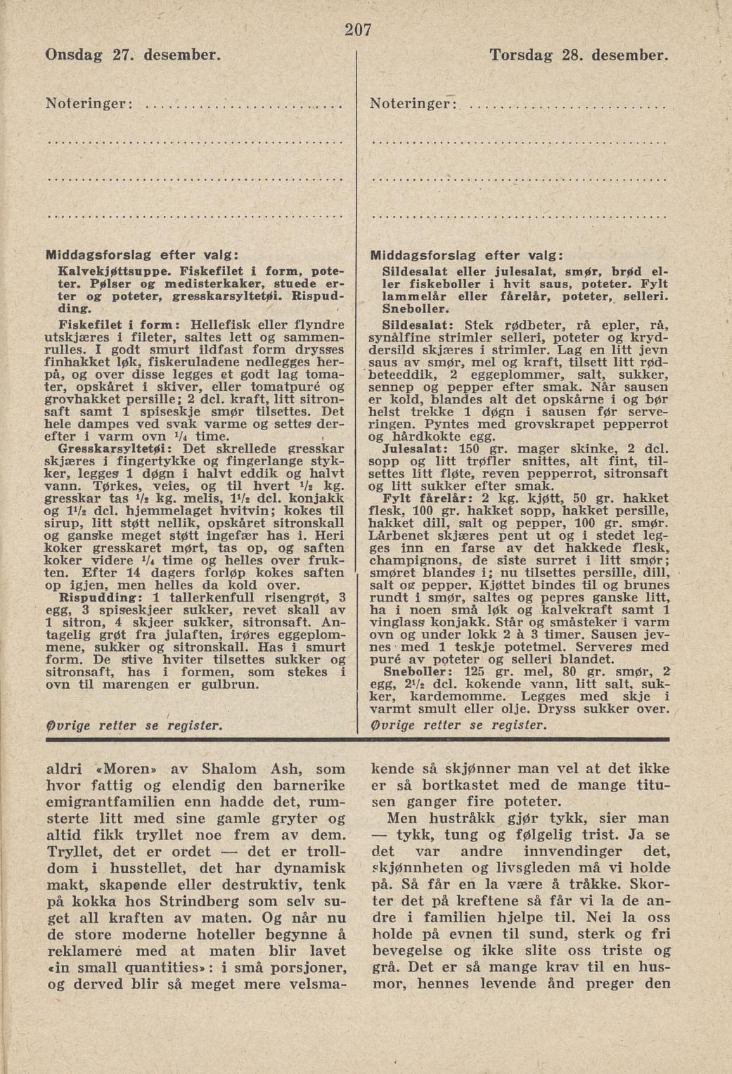 Faksimile av almanakksiden 27. desember 1939
