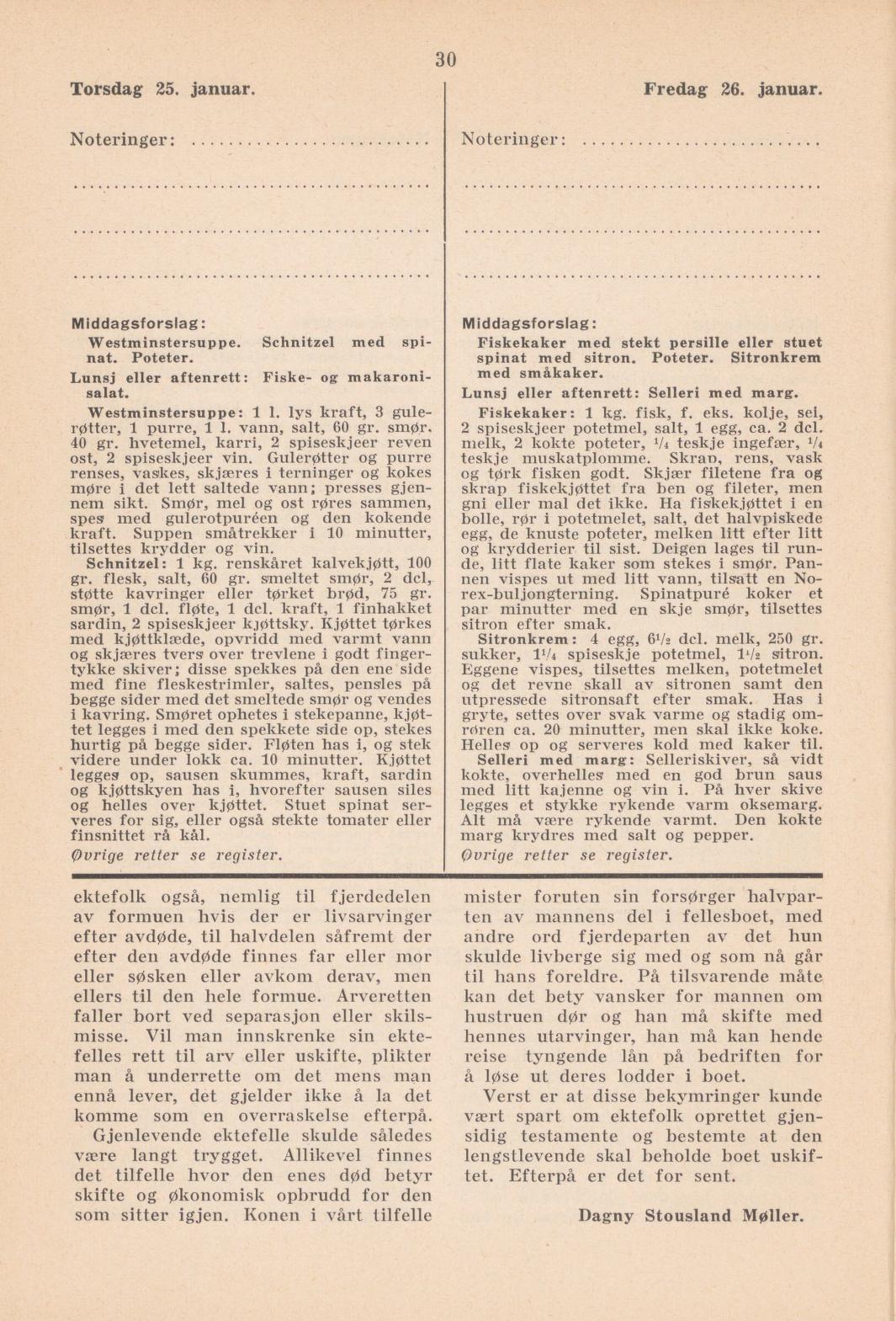 Faksimile av almanakksiden 25. januar 1940