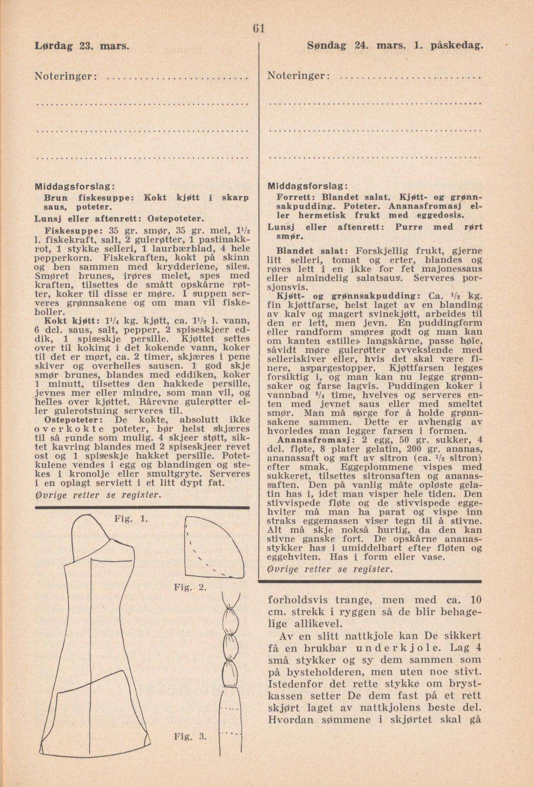Faksimile av almanakksiden 23. mars 1940