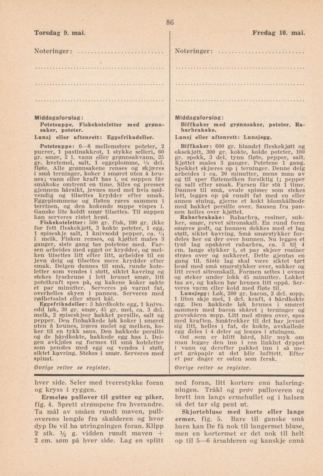 Faksimile av almanakksiden 9. mai 1940