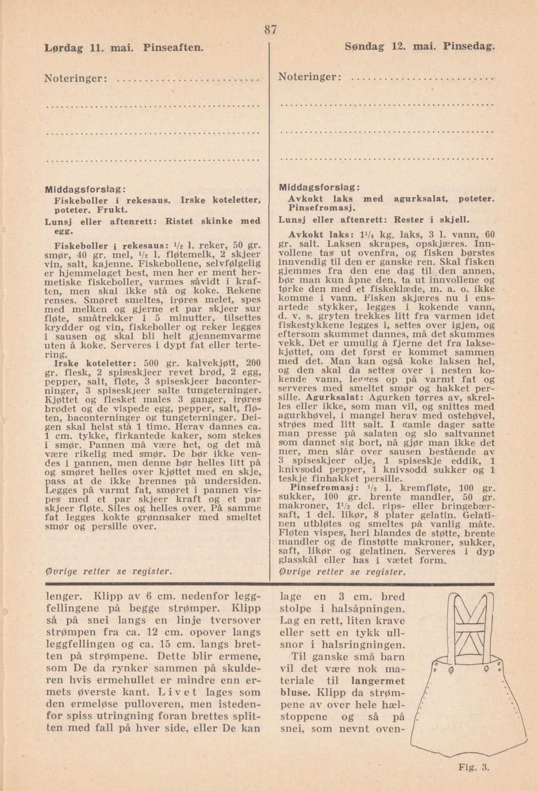 Faksimile av almanakksiden 11. mai 1940