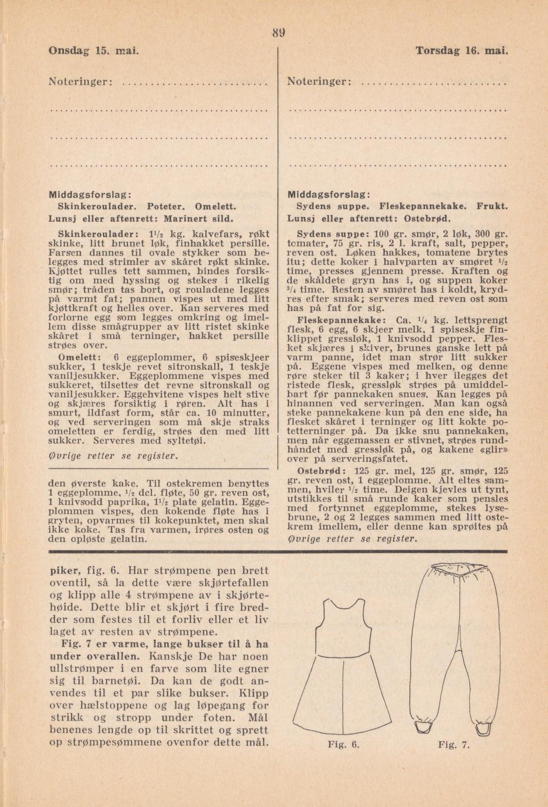 Faksimile av almanakksiden 15. mai 1940