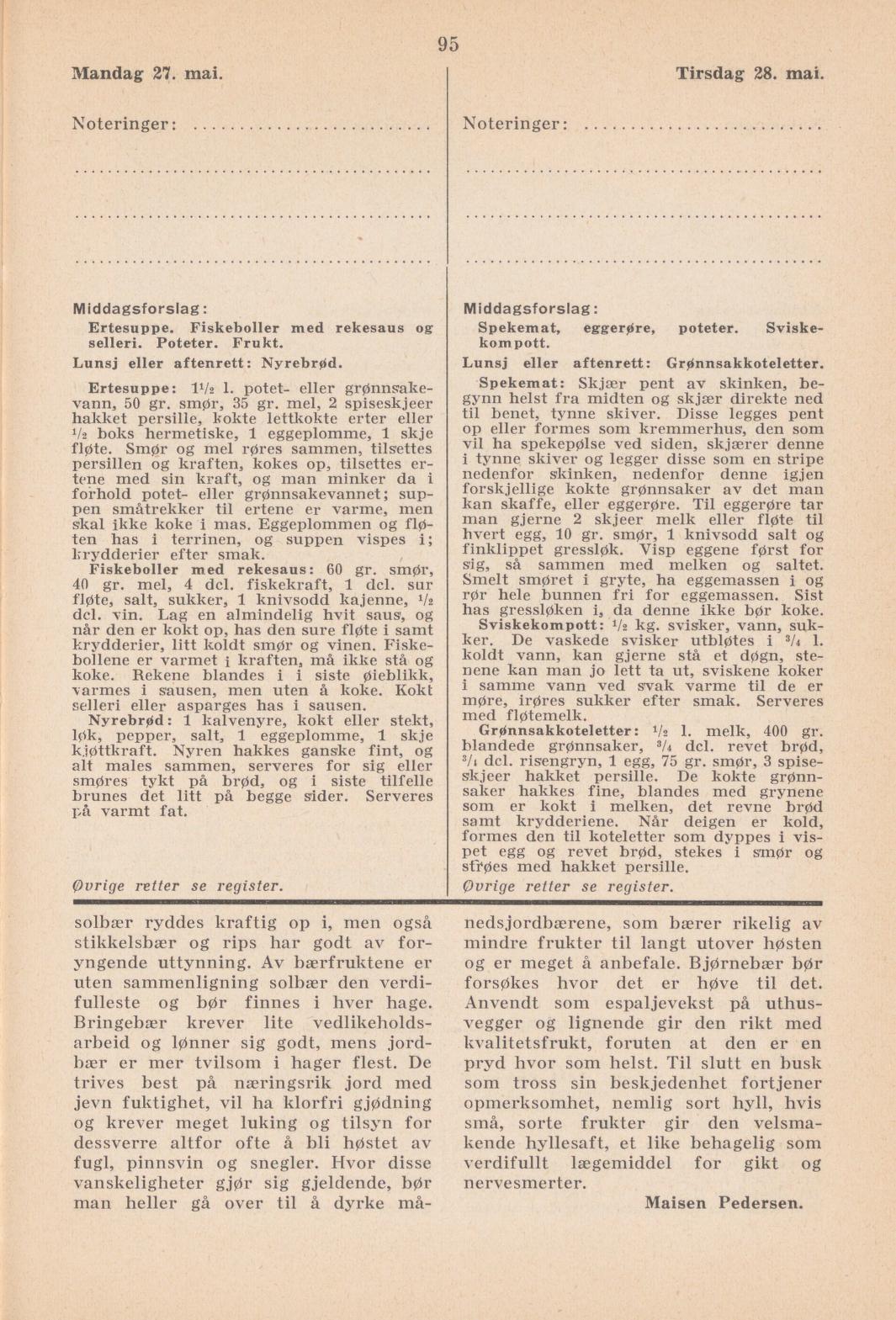 Faksimile av almanakksiden 27. mai 1940