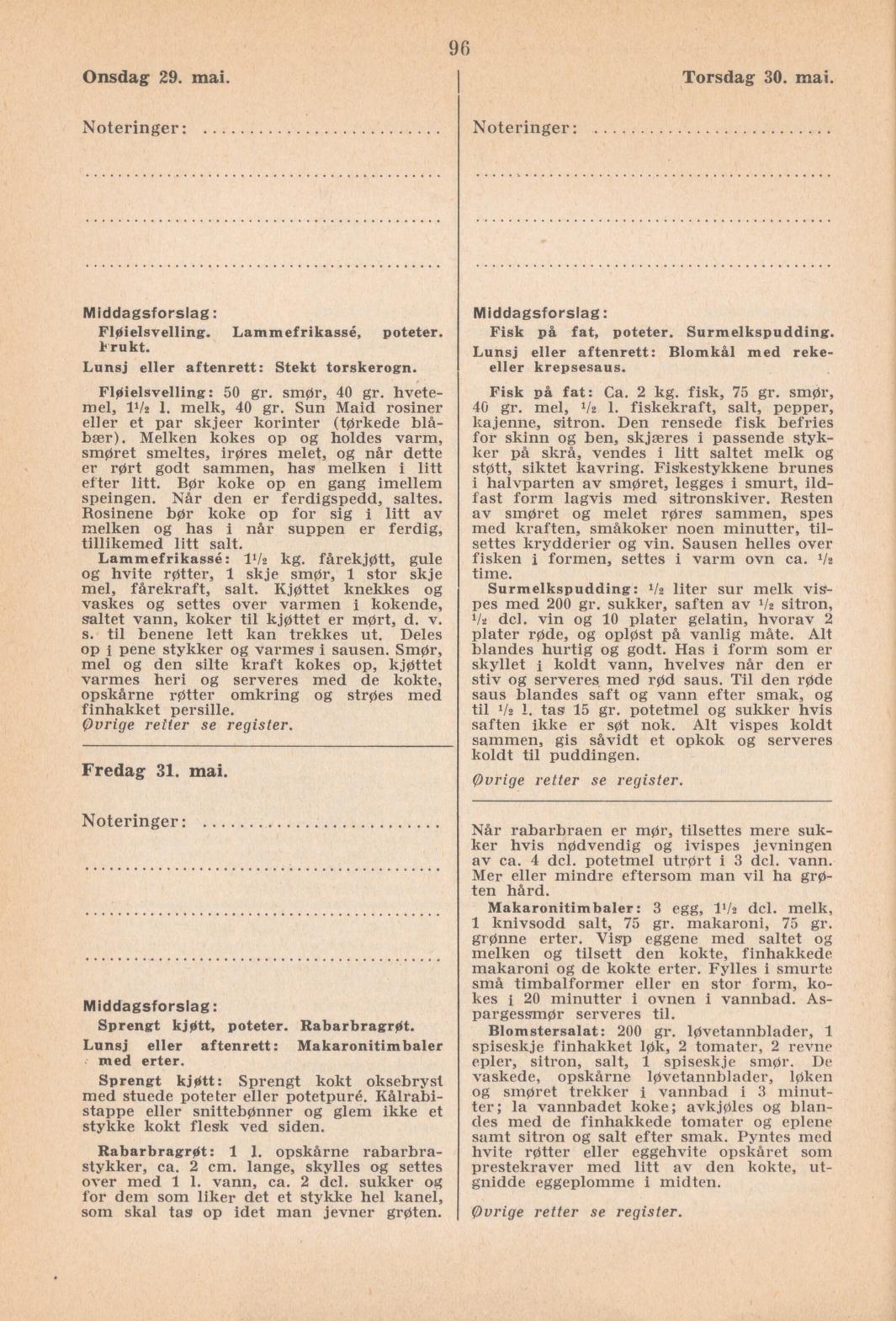 Faksimile av almanakksiden 29. mai 1940