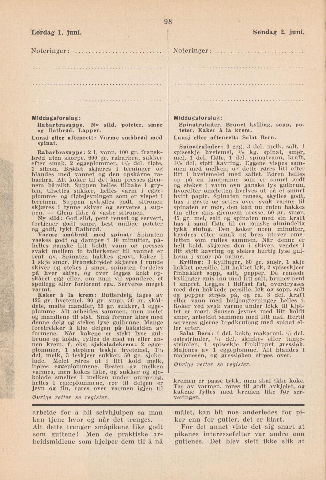 Faksimile av almanakksiden 1. juni 1940