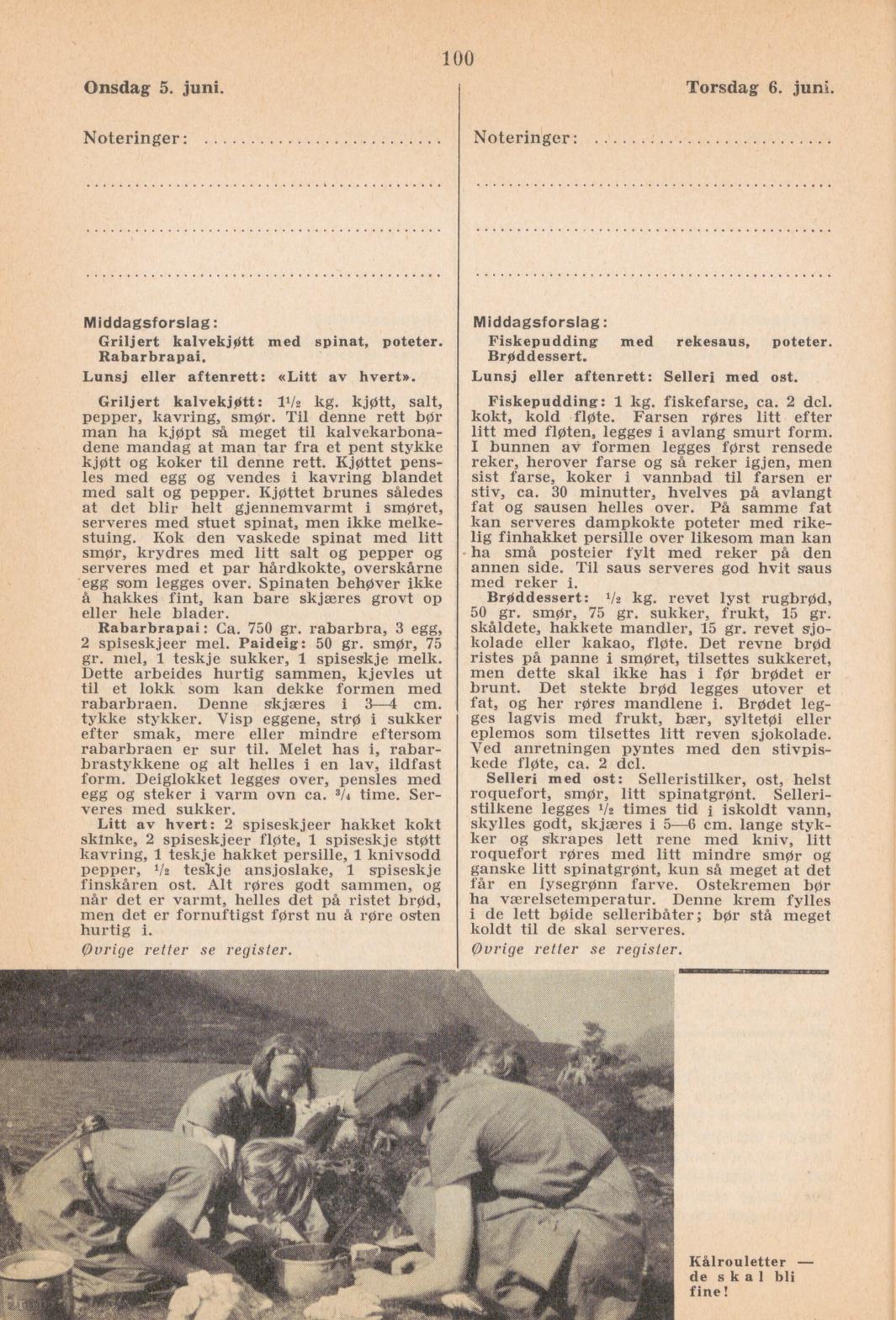 Faksimile av almanakksiden 5. juni 1940