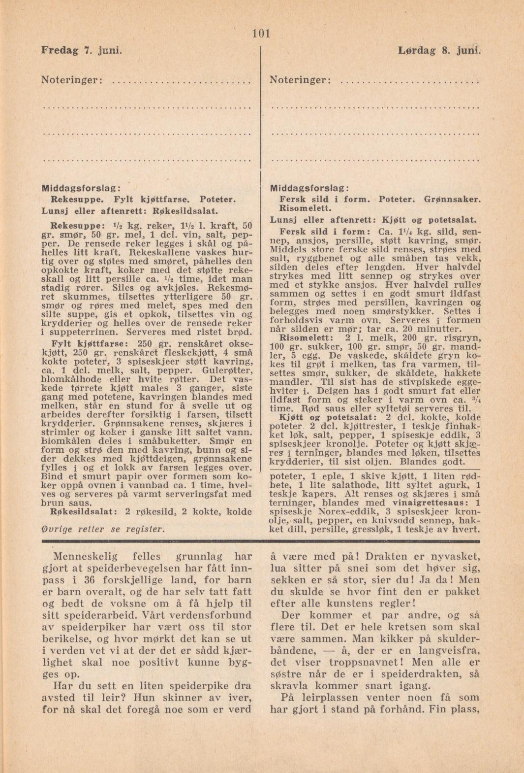 Faksimile av almanakksiden 7. juni 1940