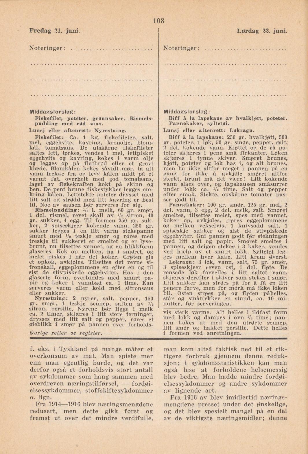 Faksimile av almanakksiden 21. juni 1940
