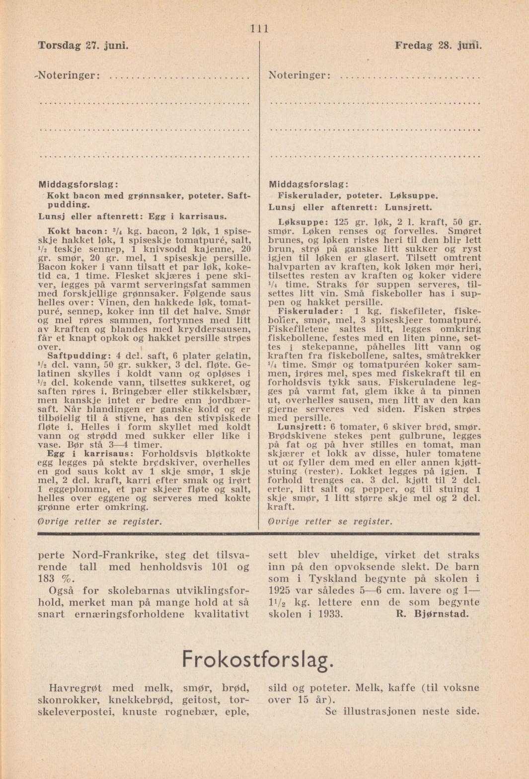 Faksimile av almanakksiden 27. juni 1940