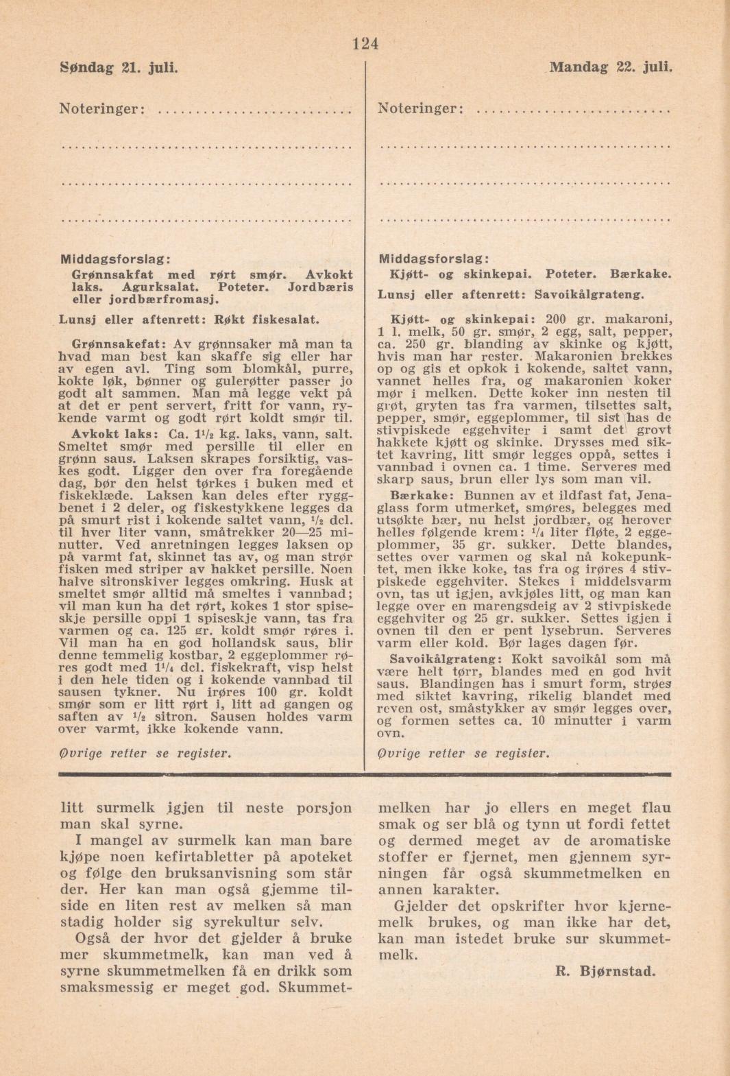 Faksimile av almanakksiden 21. juli 1940