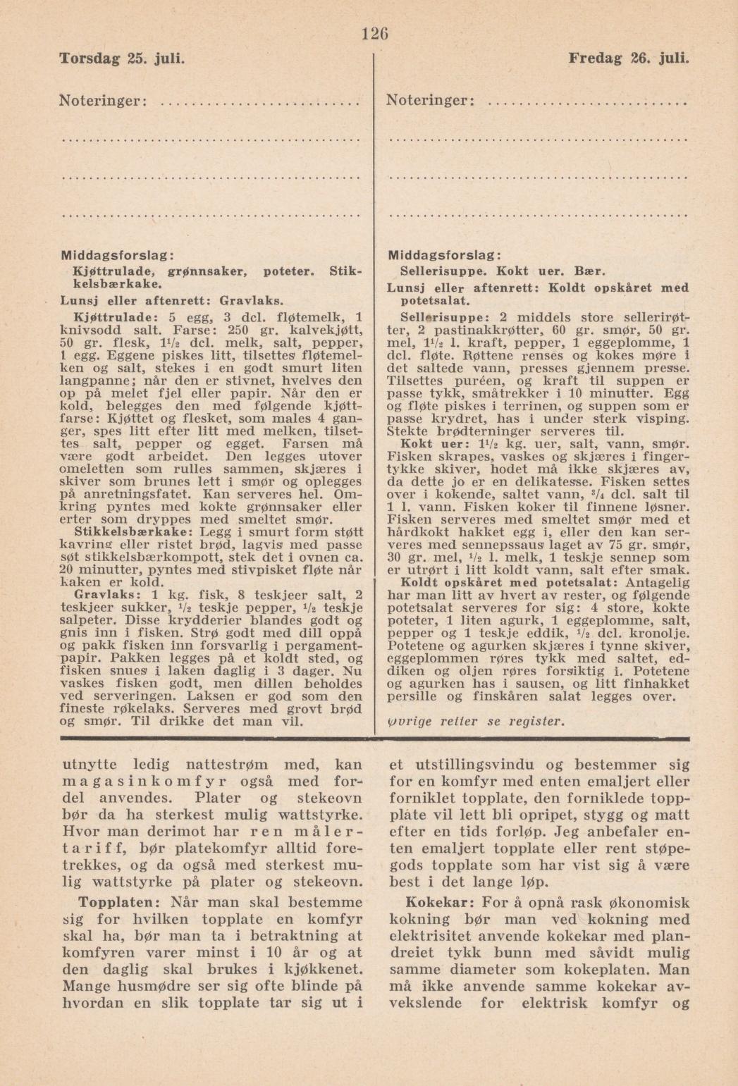 Faksimile av almanakksiden 25. juli 1940