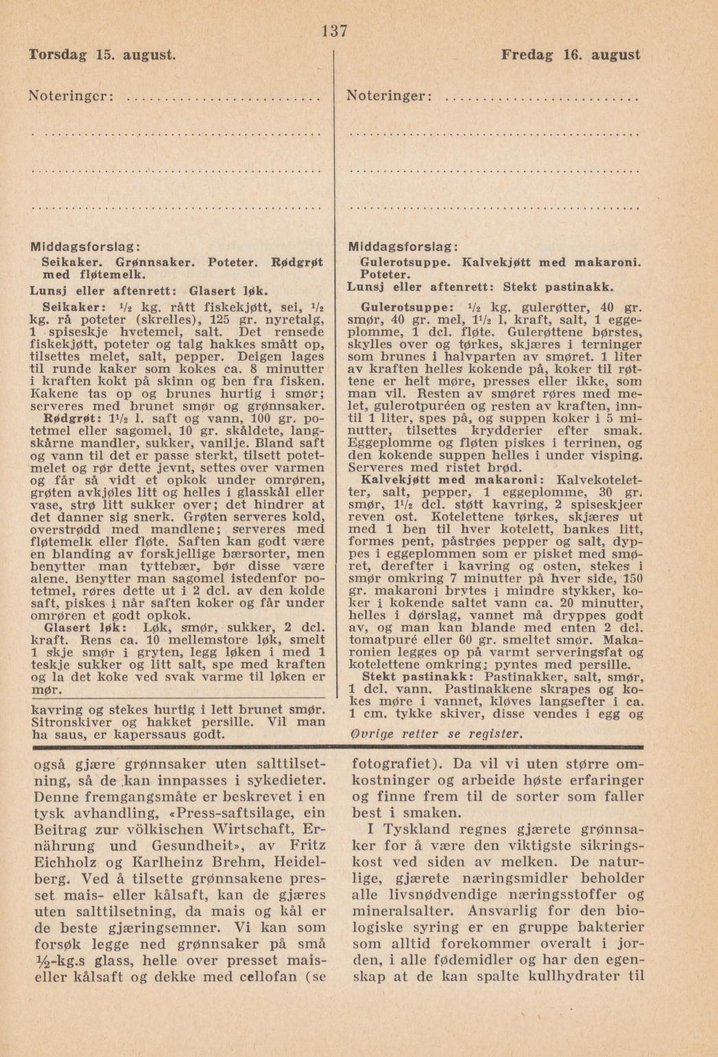 Faksimile av almanakksiden 16. august 1940