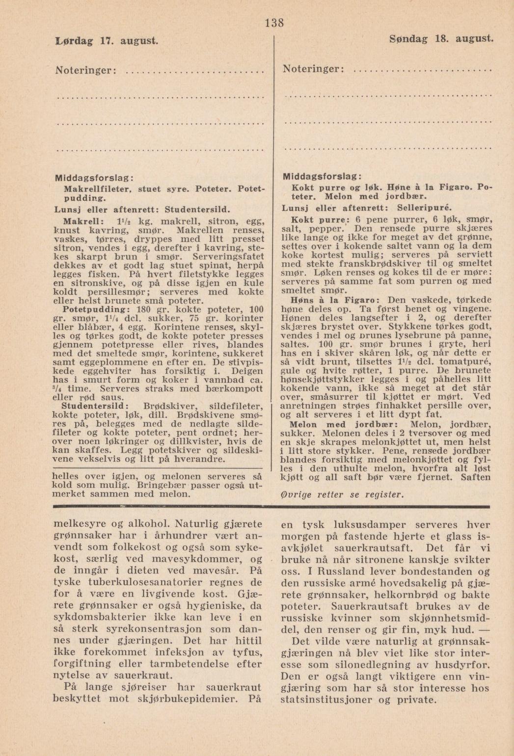 Faksimile av almanakksiden 17. august 1940