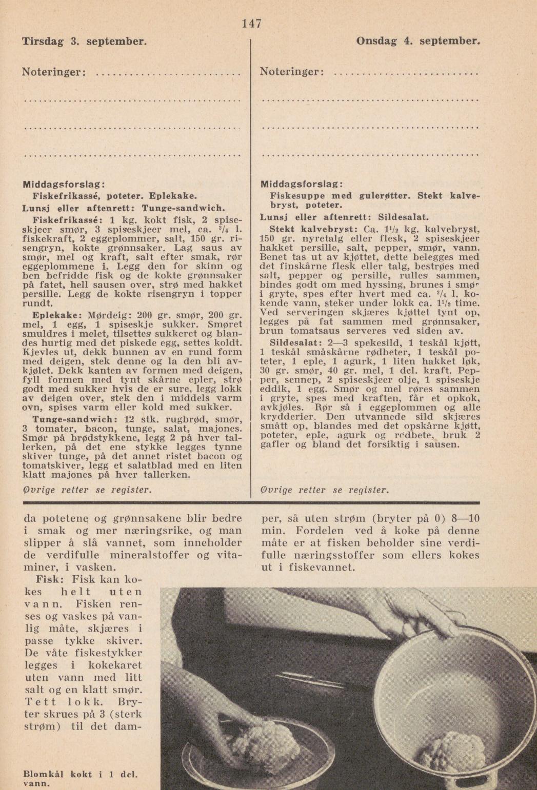 Faksimile av almanakksiden 3. september 1940