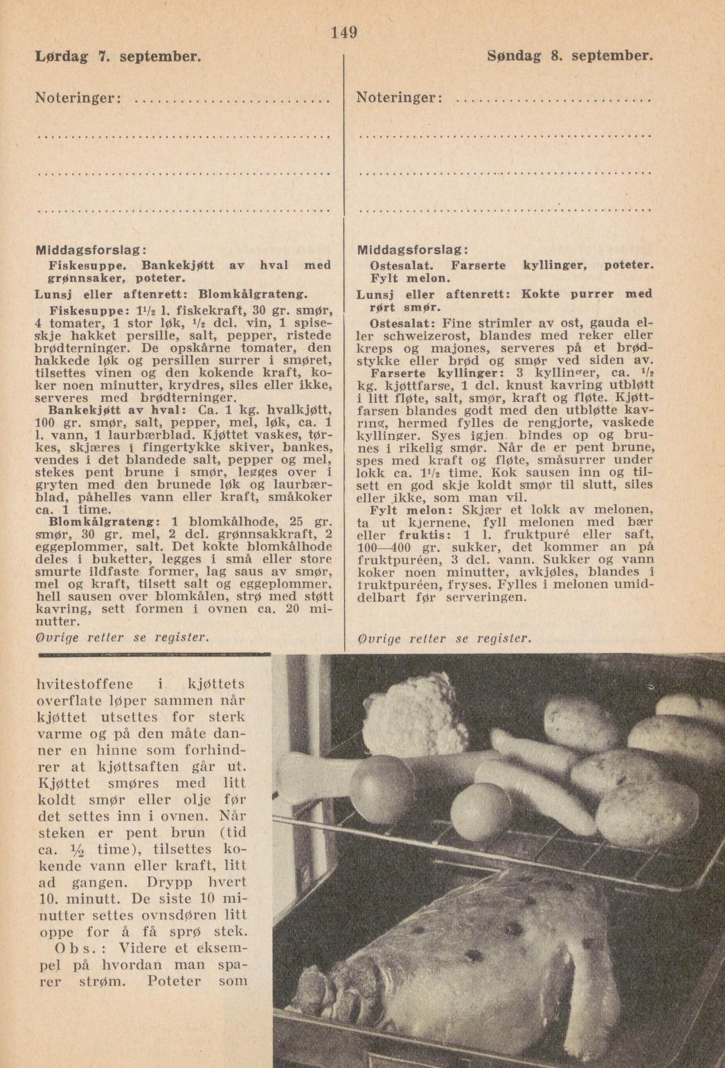 Faksimile av almanakksiden 7. september 1940
