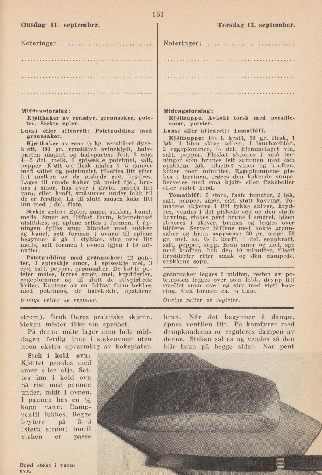 Faksimile av almanakksiden 11. september 1940