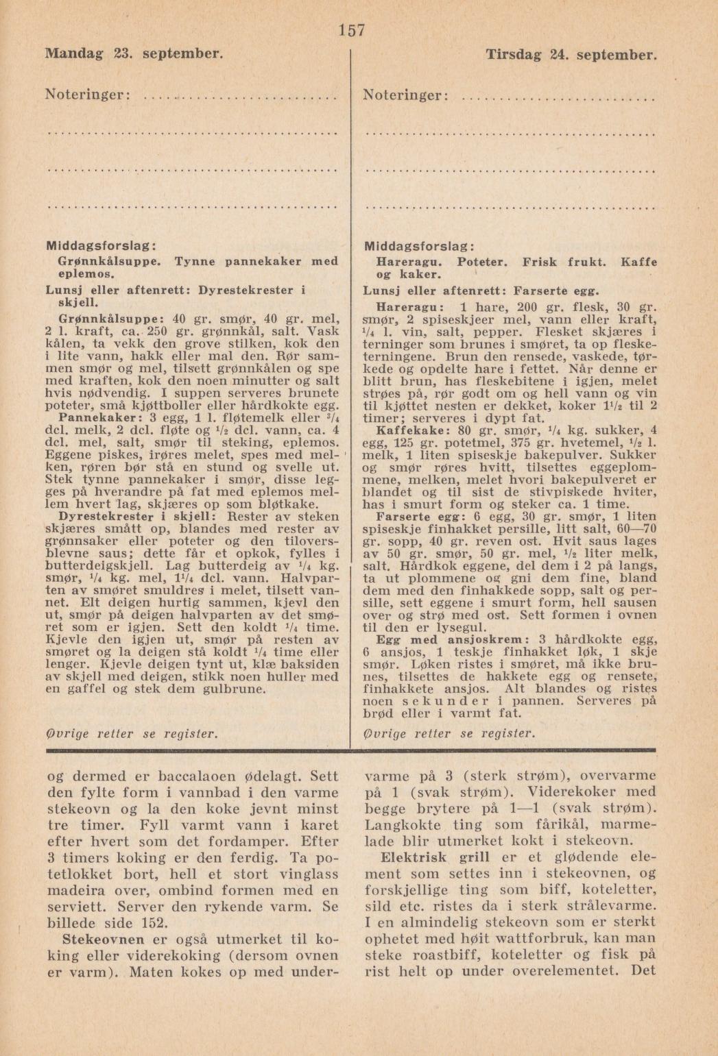 Faksimile av almanakksiden 23. september 1940