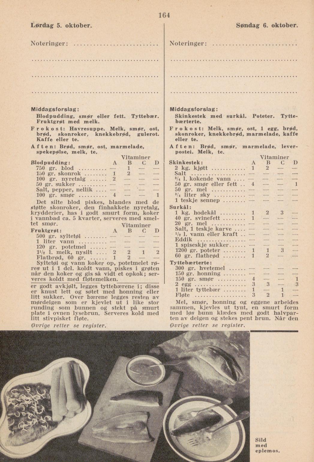 Faksimile av almanakksiden 5. oktober 1940