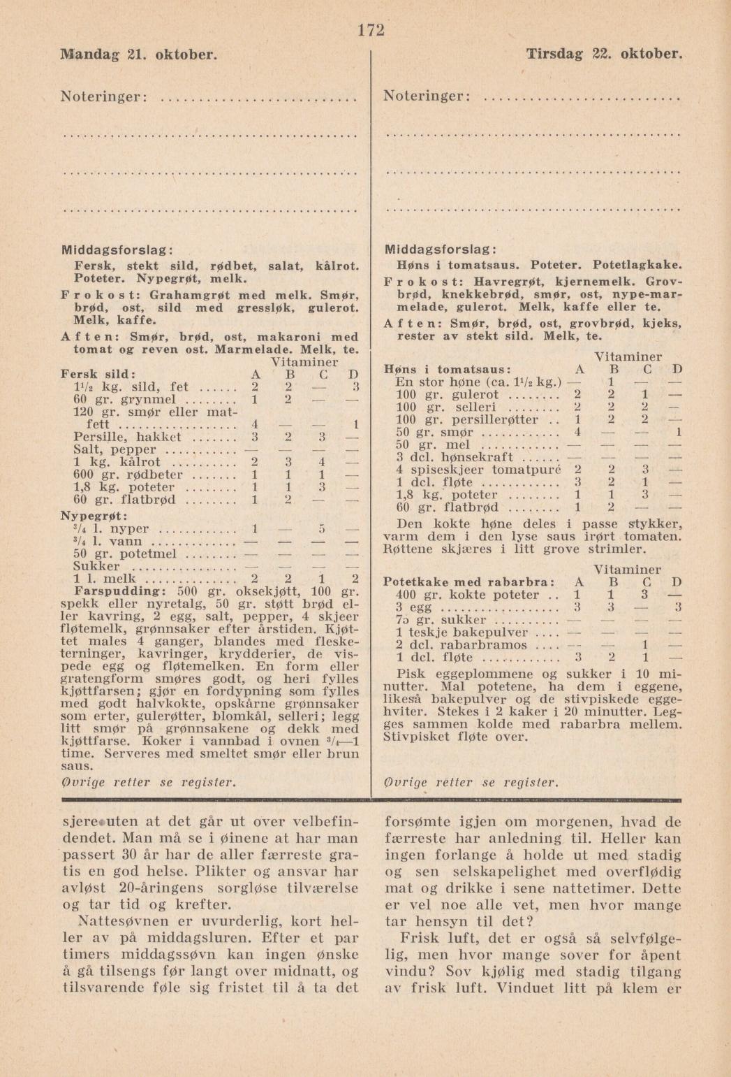 Faksimile av almanakksiden 21. oktober 1940