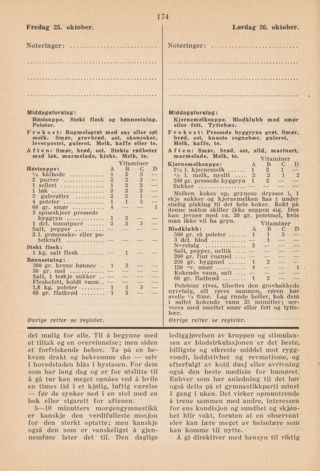 Faksimile av almanakksiden 25. oktober 1940