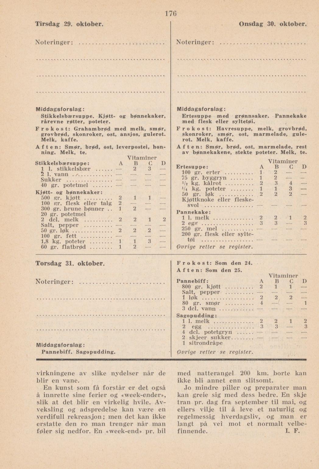 Faksimile av almanakksiden 29. oktober 1940