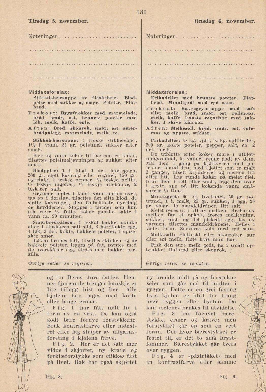 Faksimile av almanakksiden 5. november 1940