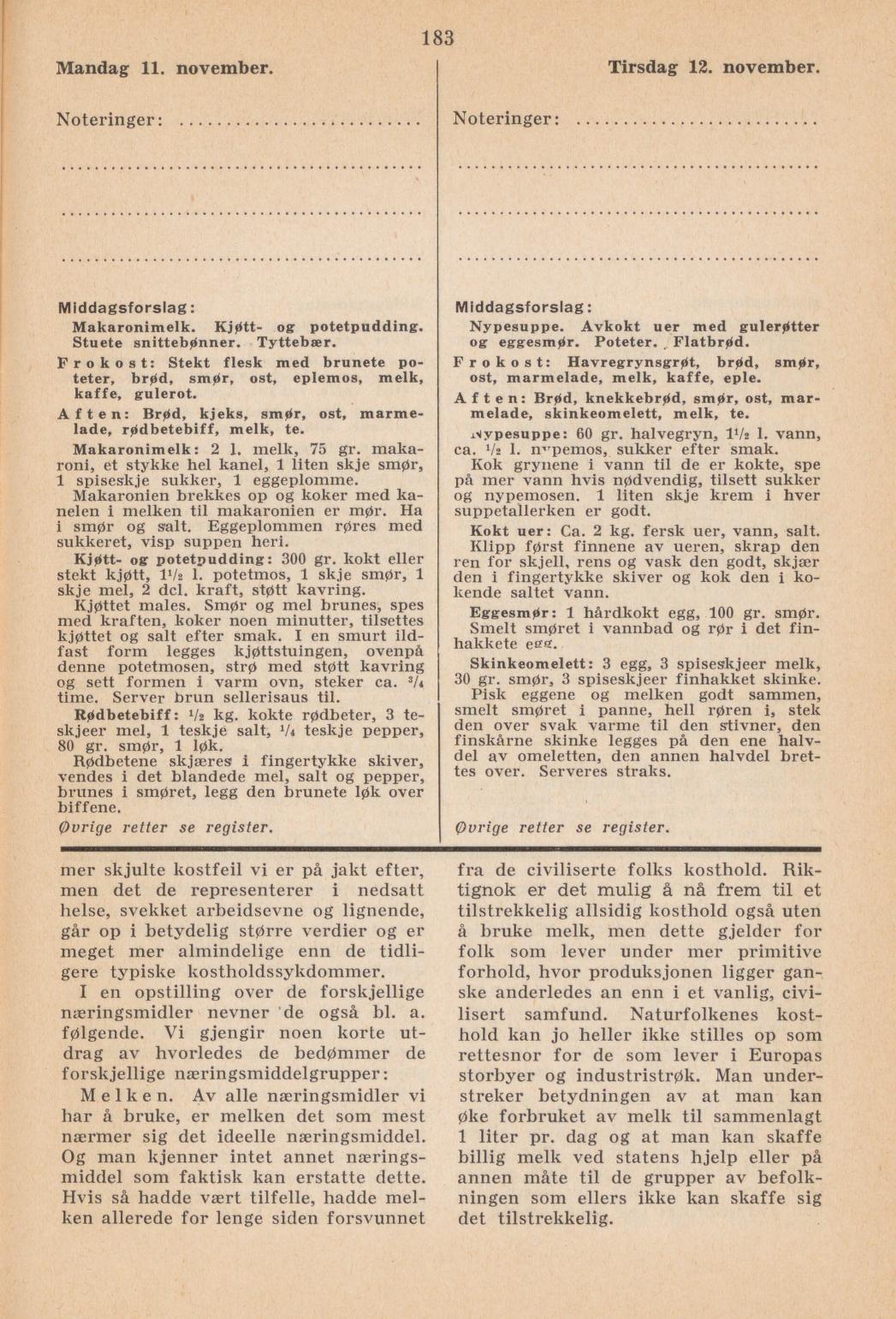 Faksimile av almanakksiden 11. november 1940