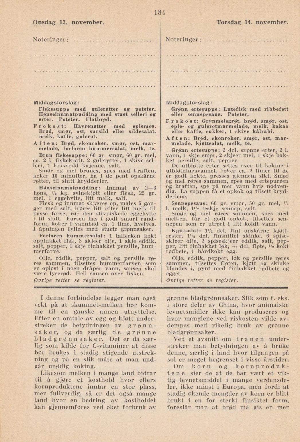Faksimile av almanakksiden 13. november 1940