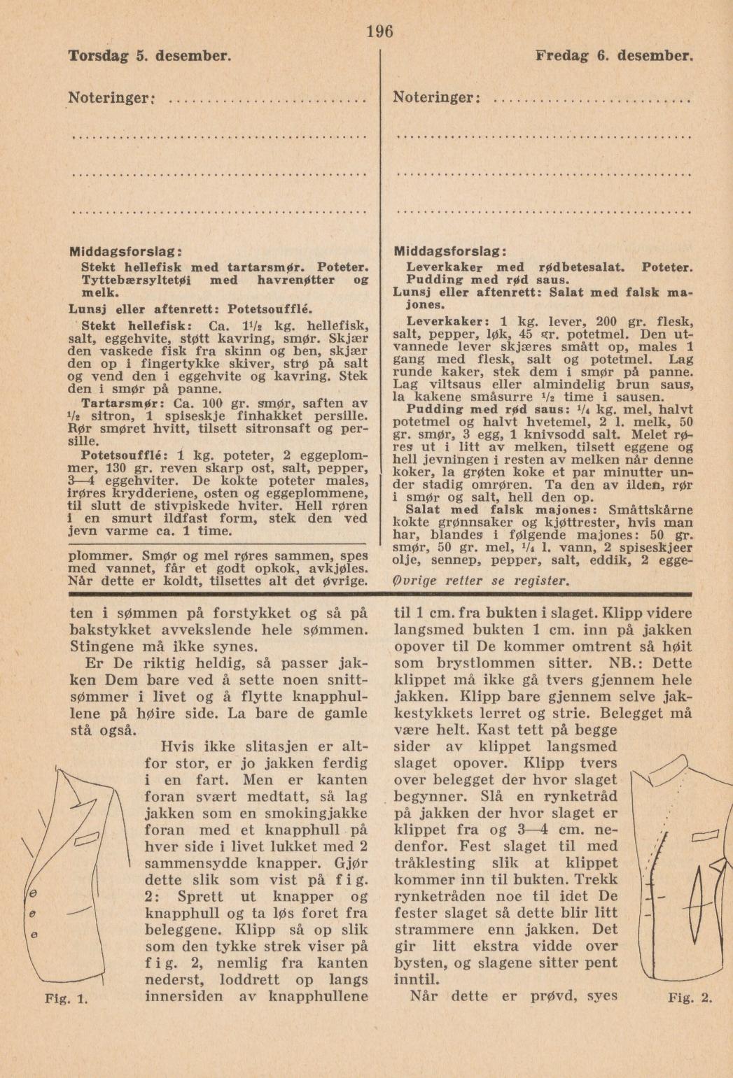 Faksimile av almanakksiden 5. desember 1940