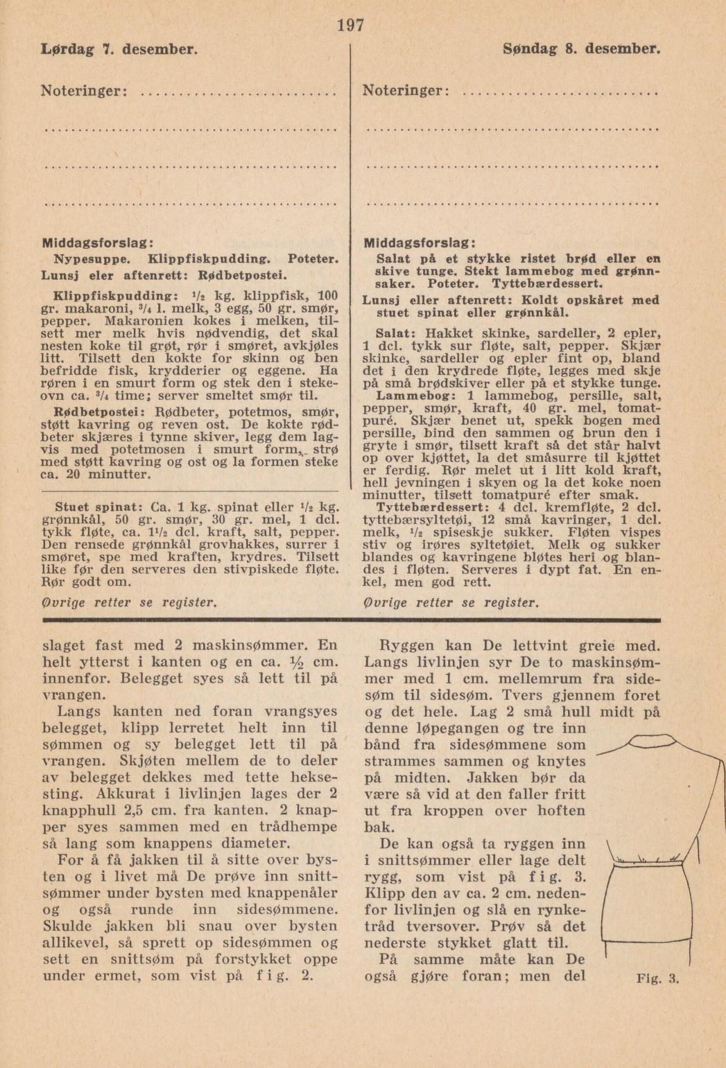 Faksimile av almanakksiden 7. desember 1940