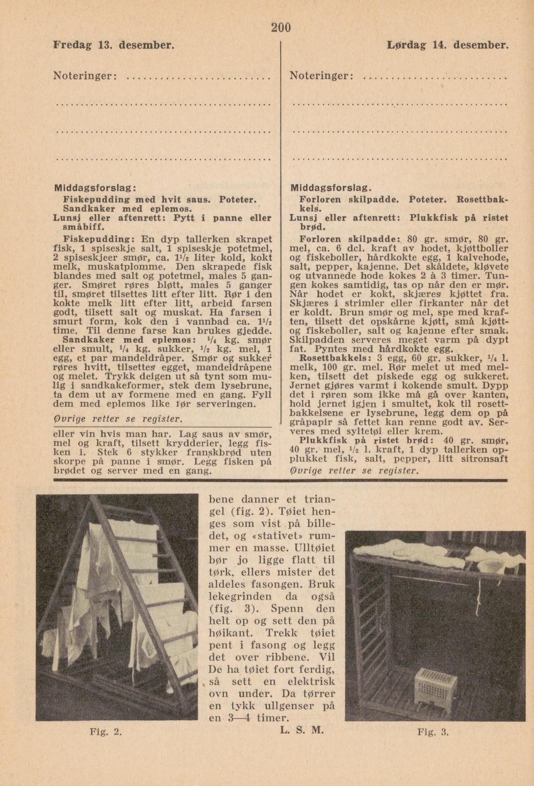 Faksimile av almanakksiden 13. desember 1940