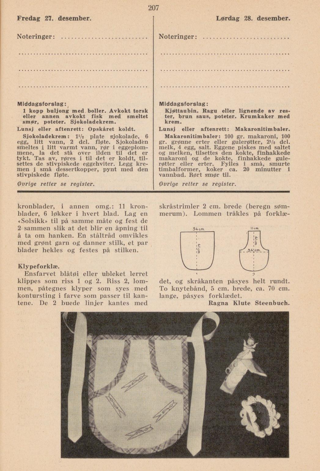 Faksimile av almanakksiden 27. desember 1940