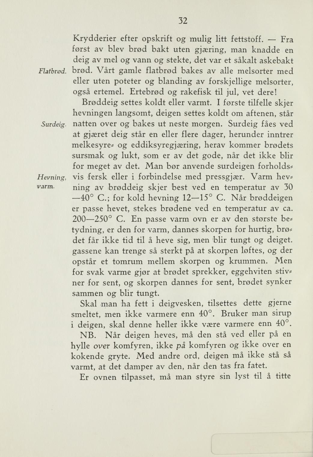 Faksimile av «Daglig brød» fra Steking og baking 1940