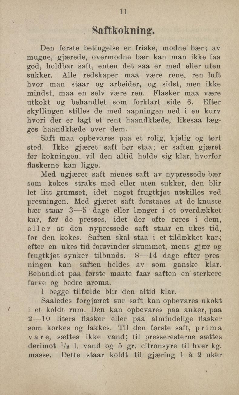 Faksimile av «Blåbærdrikk» fra Sylting uten sukker 1918