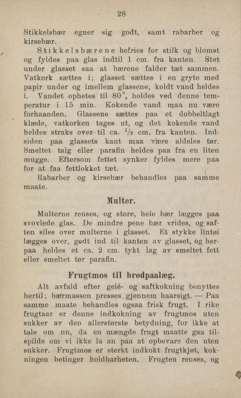 Faksimile av «Stikkelbær» fra Sylting uten sukker 1918