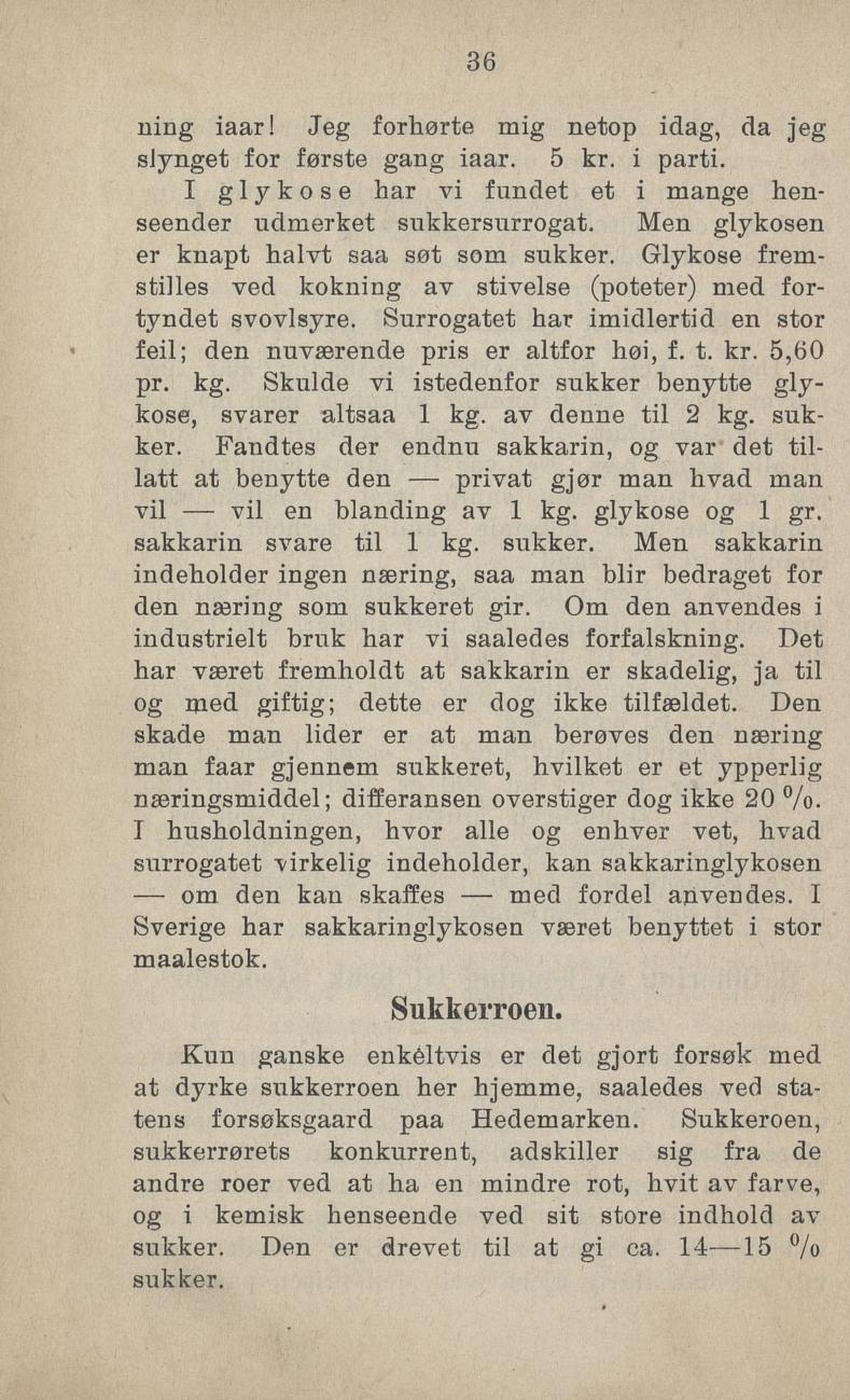 Faksimile av «Sirup av sukkerroe» fra Sylting uten sukker 1918