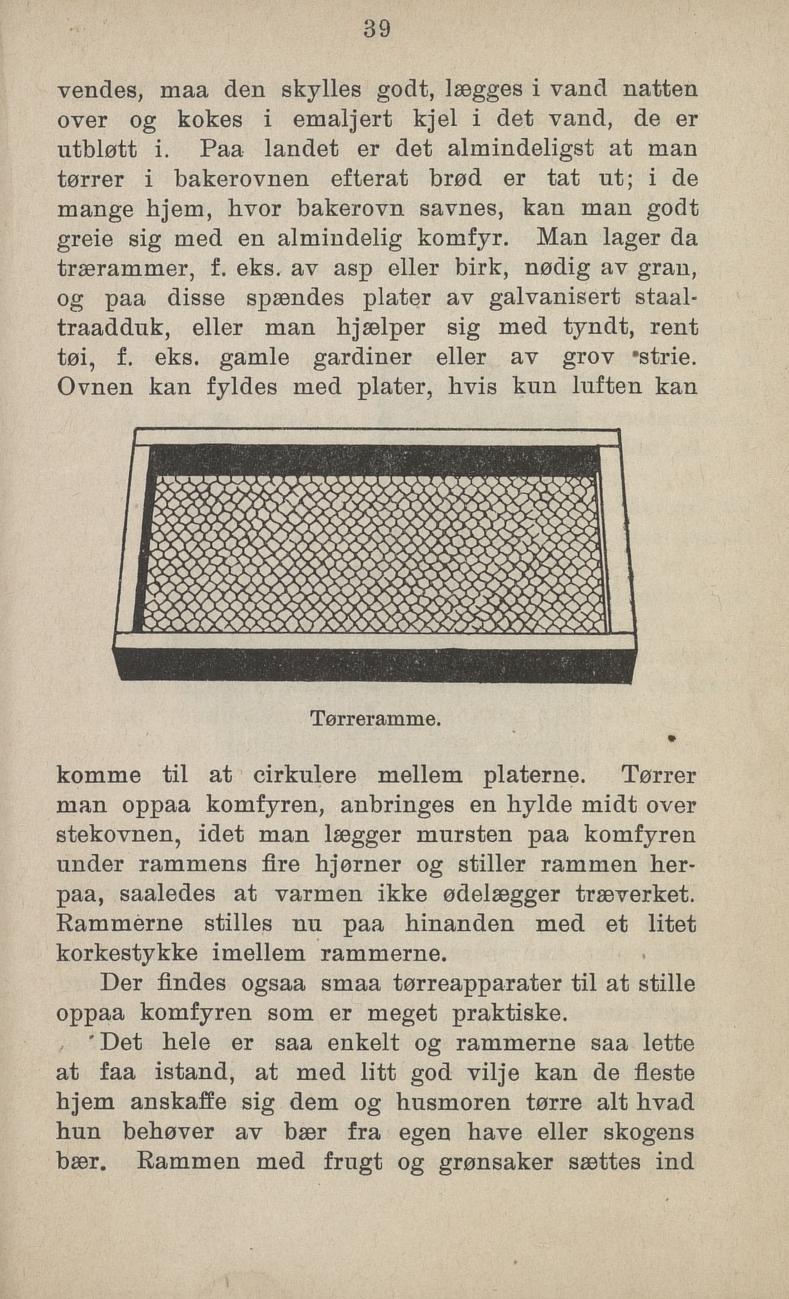 Faksimile av «Tørreramme» fra Sylting uten sukker 1918