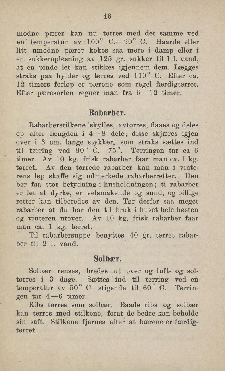 Faksimile av «Modne pærer» fra Sylting uten sukker 1918