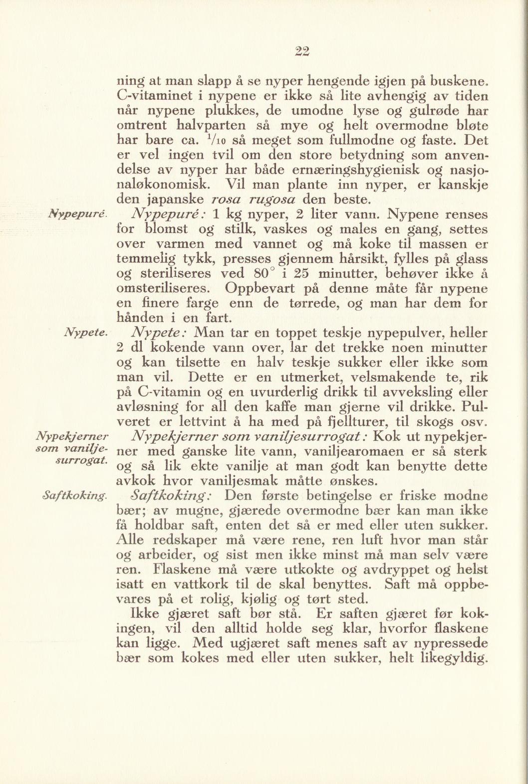 Faksimile av «Ripssaft» fra Sylting uten sukker 1940