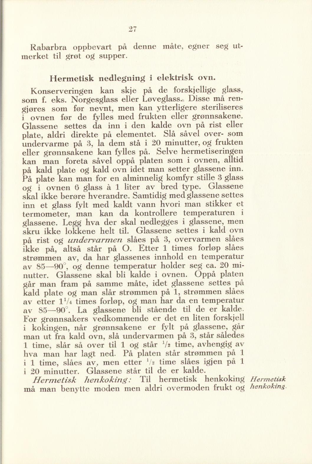 Faksimile av «Bringebær» fra Sylting uten sukker 1940