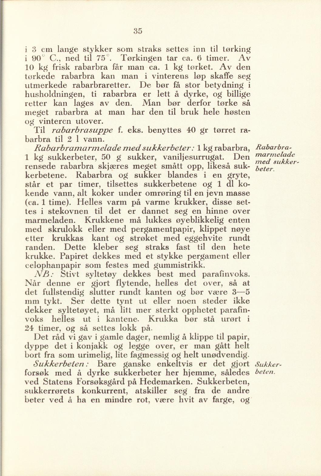 Faksimile av «Sirup av sukkerbeten» fra Sylting uten sukker 1940