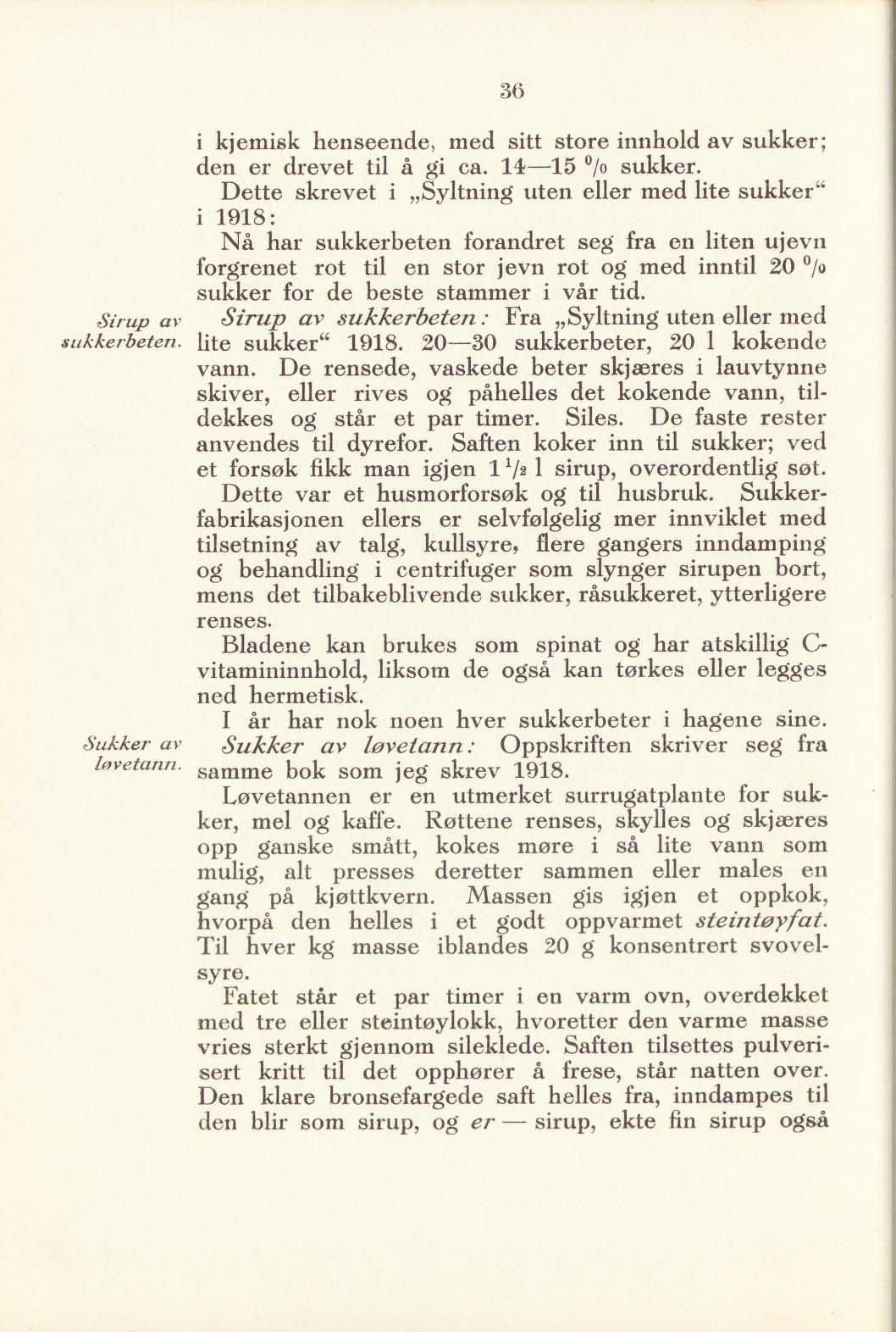 Faksimile av «Eplemos I» fra Sylting uten sukker 1940