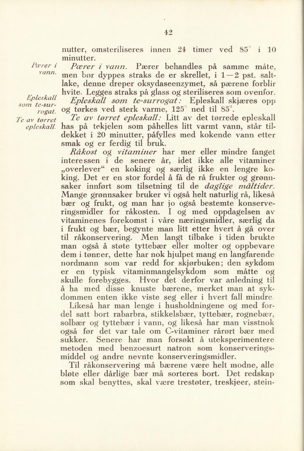 Faksimile av «Moltepuré» fra Sylting uten sukker 1940