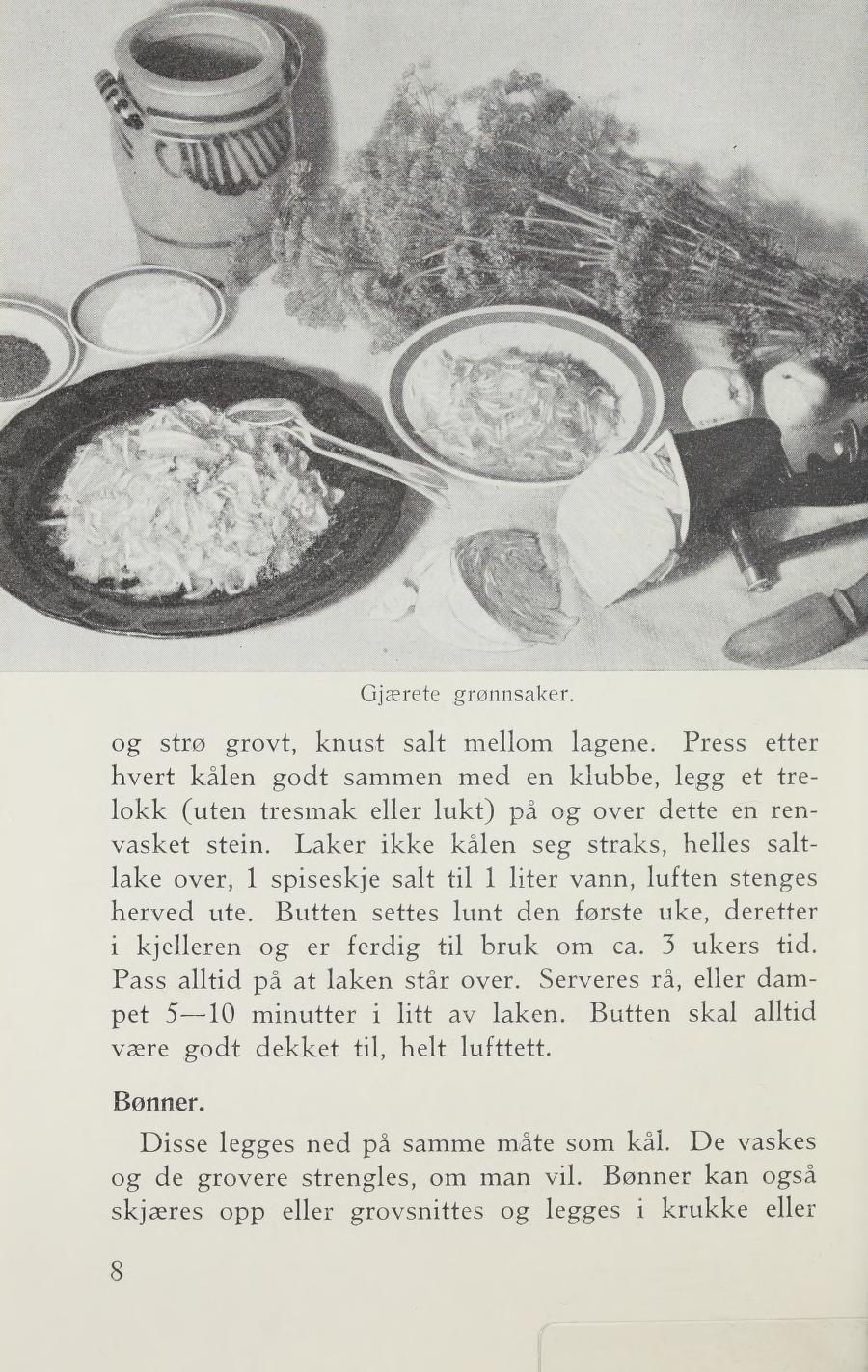 Faksimile av «Aspargesbønner, saltede» fra Sylting uten sukker 1943