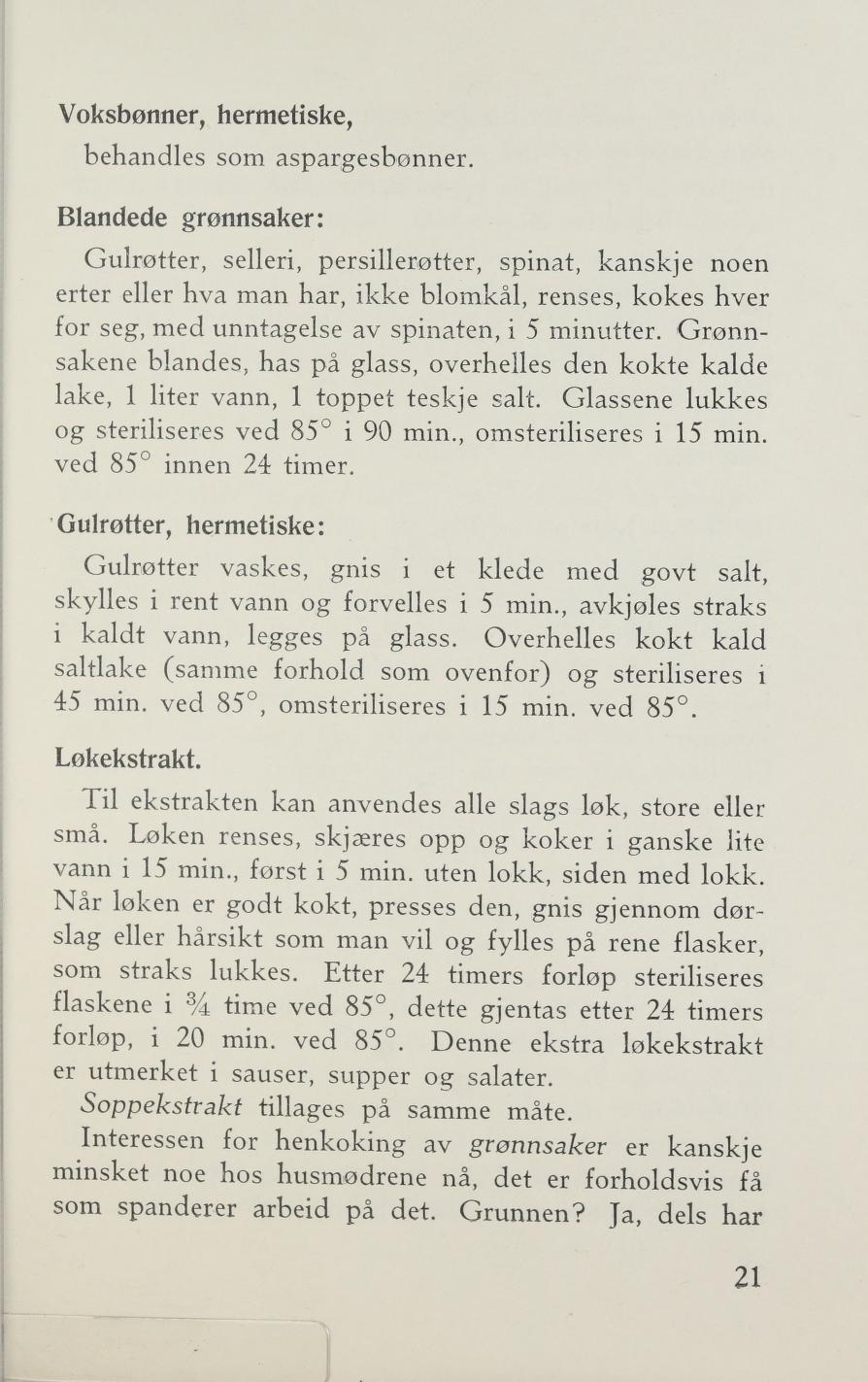Faksimile av «Blandede grønnsaker» fra Sylting uten sukker 1943