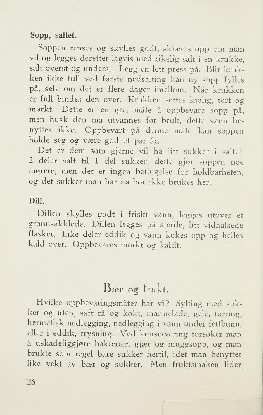 Faksimile av «Dill» fra Sylting uten sukker 1943