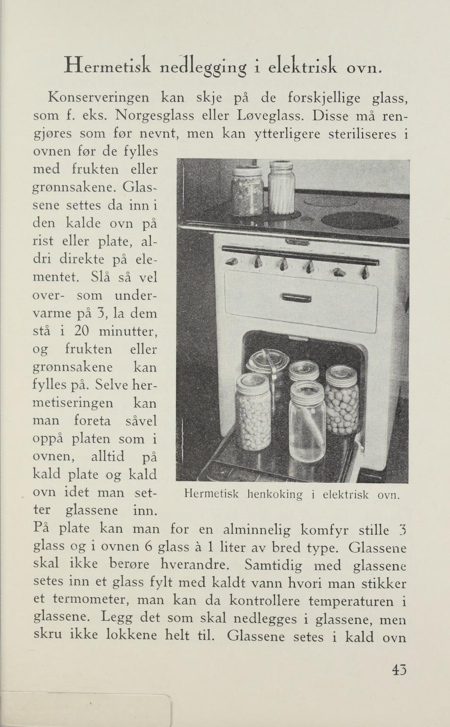 Faksimile av «Hermetisk henkoking» fra Sylting uten sukker 1943