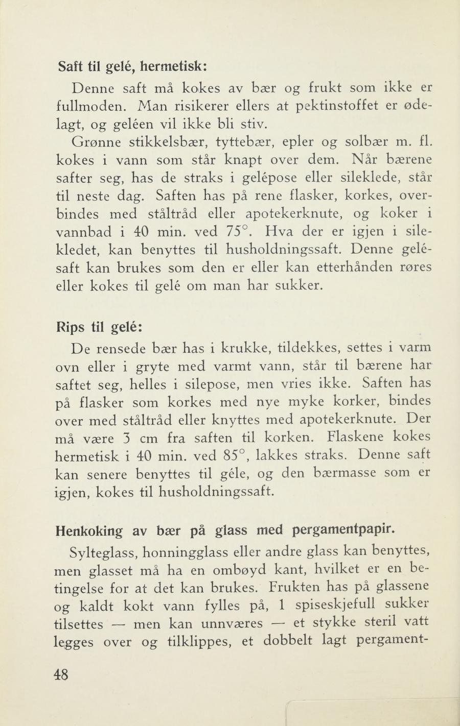 Faksimile av «Fruktsaftekstrakt» fra Sylting uten sukker 1943