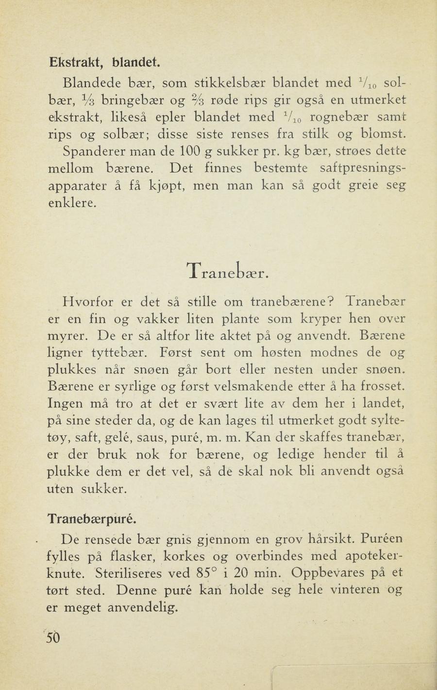 Faksimile av «Ekstrakt, blandet» fra Sylting uten sukker 1943